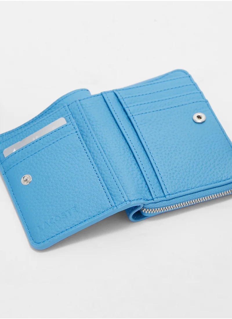 لاكوست Zipper Leather Wallet