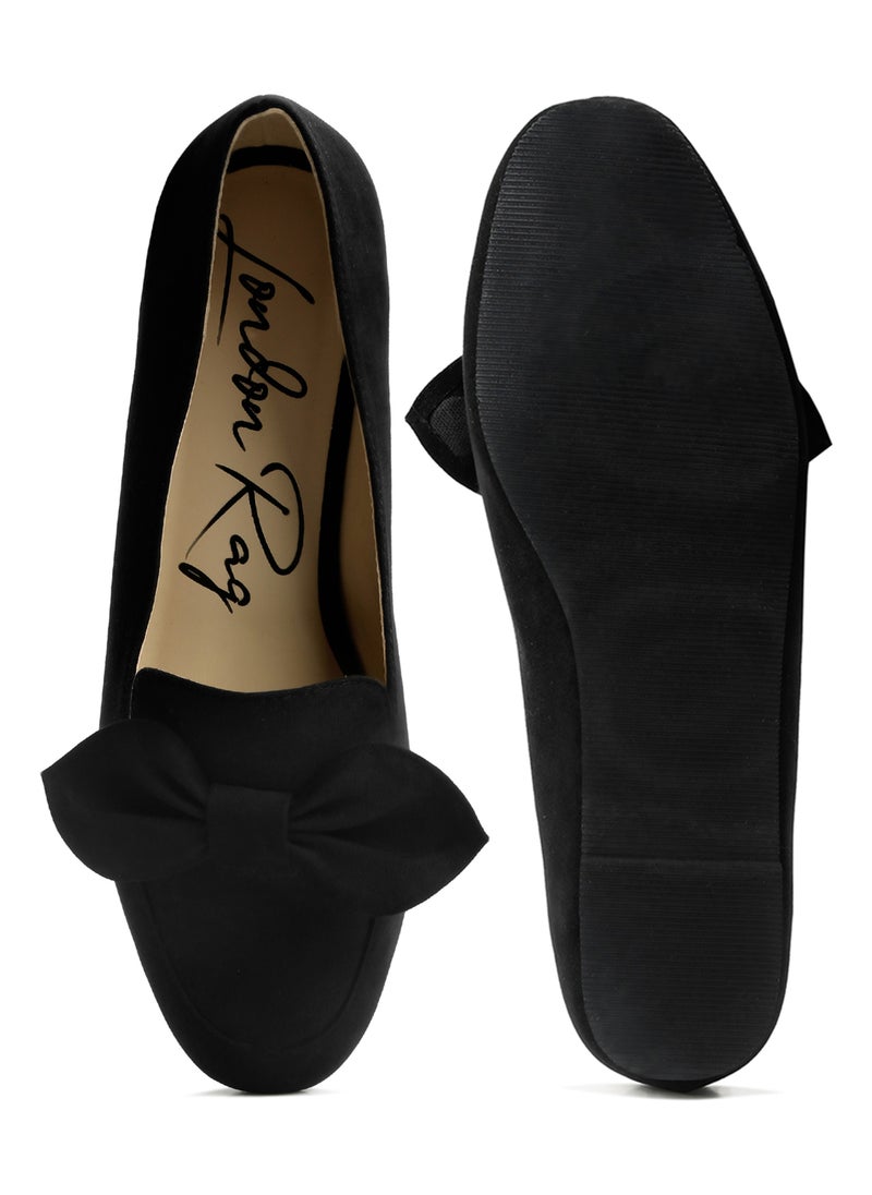 London Rag Bow Loafer in Black  - Image 4