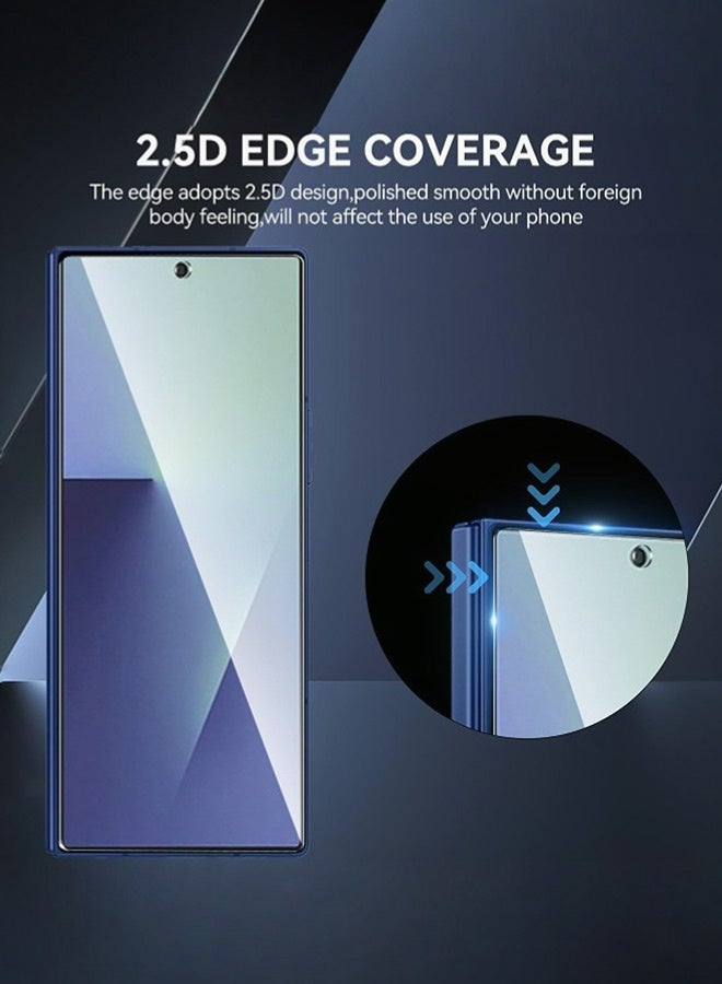 بشكل مختصر [حزمة 2+2 قطعة] محمي شاشة لـ Samsung Galaxy Z Fold 7 5G (2025)، حزمة من 2 قطعة محمي شاشة من الزجاج المجدول للواجهة الأمامية + حزمة من 2 قطعة محمي شاشة هيدروجيل TPU الداخلية - Image 5