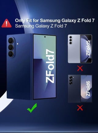 [حزمة 2+2 قطعة] محمي شاشة لـ Samsung Galaxy Z Fold 7 5G (2025)، حزمة من 2 قطعة محمي شاشة من الزجاج المجدول للواجهة الأمامية + حزمة من 2 قطعة محمي شاشة هيدروجيل TPU الداخلية - view 2