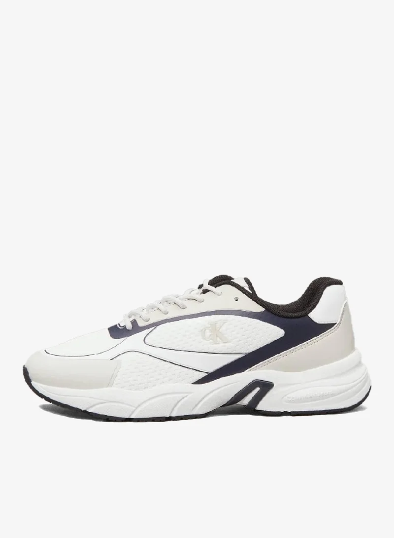 Calvin Klein Jeans Bright White/Calvin Navy/Silver B Mesh Trainers for Men | Best Price UAE