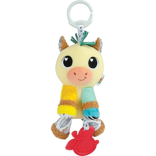 LAMAZE Carson Clydesdale Horse Clip On Stroller Toy - Baby Sensory Toys with Crinkle and Chime Sounds - Includes Clip for On-The-Go Stroller or Car Seat Play - Ages 0 Months and Up - Image 1