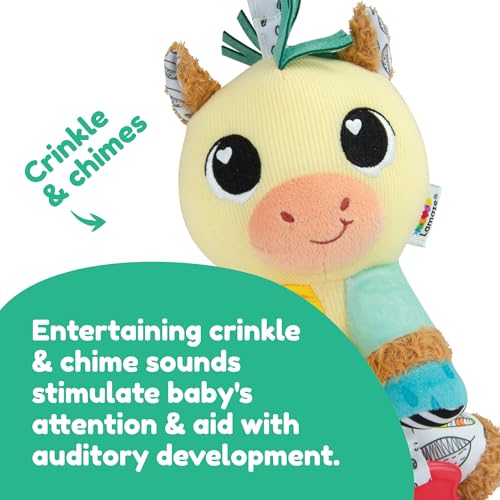 LAMAZE Carson Clydesdale Horse Clip On Stroller Toy - Baby Sensory Toys with Crinkle and Chime Sounds - Includes Clip for On-The-Go Stroller or Car Seat Play - Ages 0 Months and Up - Image 5