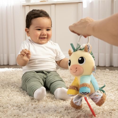 LAMAZE Carson Clydesdale Horse Clip On Stroller Toy - Baby Sensory Toys with Crinkle and Chime Sounds - Includes Clip for On-The-Go Stroller or Car Seat Play - Ages 0 Months and Up - Image 4