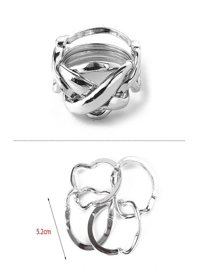 RoseFlower 18 pcs IQ Test Puzzle Metal Wire Puzzles Mind Game Educational Toys High Difficulty Brain Teaser Puzzle Toy for Kids and Adults - Explore Creativity and Problem Solving. Gift Desk Puzzles - Image 5