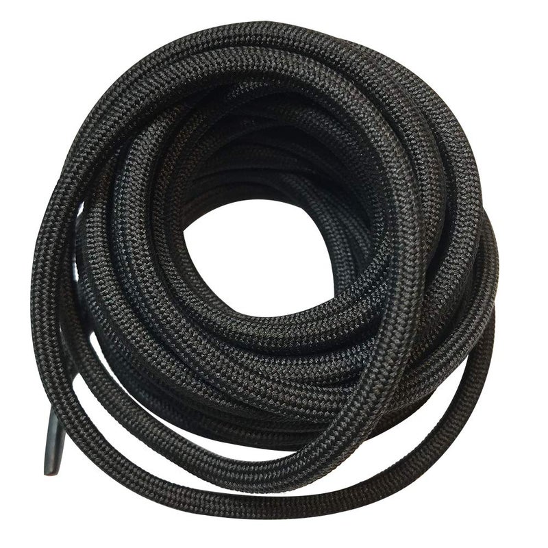 bq B&Q 3 Pairs Heavy Duty Round Boot Laces Shoelaces for Hiking Walking Construction Safety Work Boots Shoes (63"(160cm), Black) - Image 1