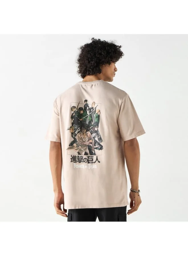 SP Characters Attack on Titan Crew Neck T-shirt with Short Sleeves