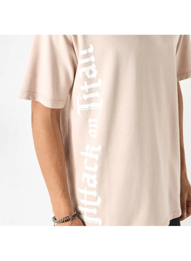 SP Characters Attack on Titan Crew Neck T-shirt with Short Sleeves