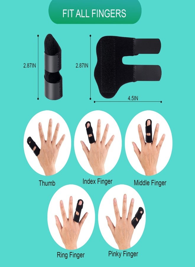 Soft Home Finger Splint, Mallet Finger Splints for Pain Relief, Trigger Finger Splint for Thumb, Middle, Pointer, Ring or Pinky Finger (4) - Image 2