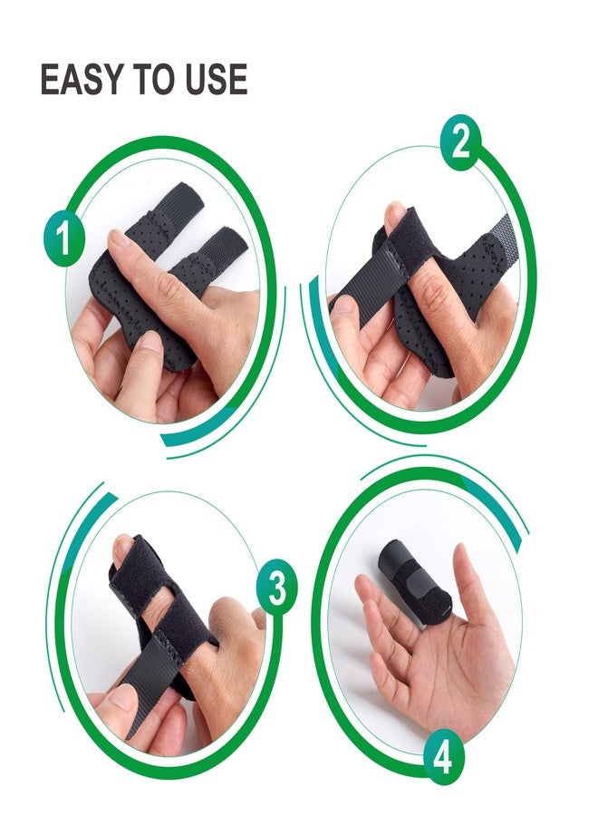 Soft Home Finger Splint, Mallet Finger Splints for Pain Relief, Trigger Finger Splint for Thumb, Middle, Pointer, Ring or Pinky Finger (4) - Image 3