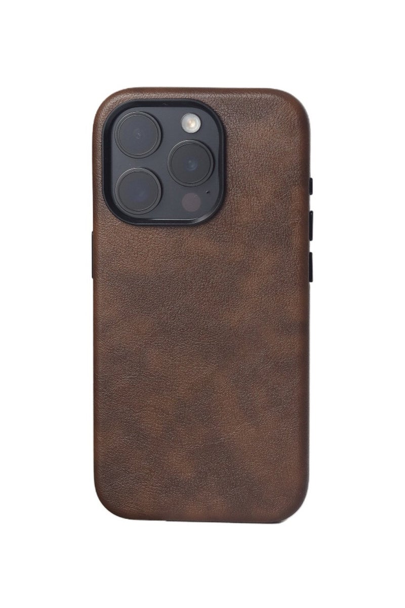 YANCI For iPhone 16 Pro Max Leather Case, Business Luxury Classic PU Leather Elegant Designer Men Cover Soft Non-Slip Grip Phone Cases for iPhone 16 Pro Max - Image 2