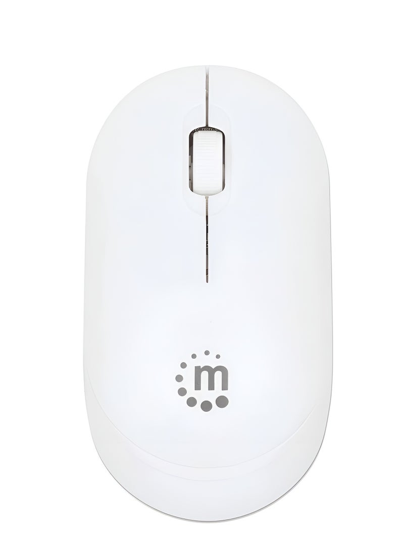 Manhattan Wireless Optical 190152 USB Mouse - 1000 DPI - Ambidextrous Design - white - Image 1