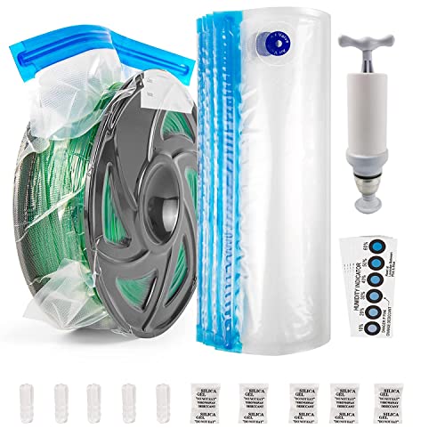 3DINNOVATIONS 5PCS 3D Printer Filament Vacuum Storage Bags Moisture-Proof Sealed Compression Storage Bags with Manual Air Pump, for PLA/ABS/Nylon/Wood/TPU/ (Not Include Filament) - Image 3