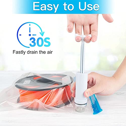 3DINNOVATIONS 5PCS 3D Printer Filament Vacuum Storage Bags Moisture-Proof Sealed Compression Storage Bags with Manual Air Pump, for PLA/ABS/Nylon/Wood/TPU/ (Not Include Filament) - Image 5