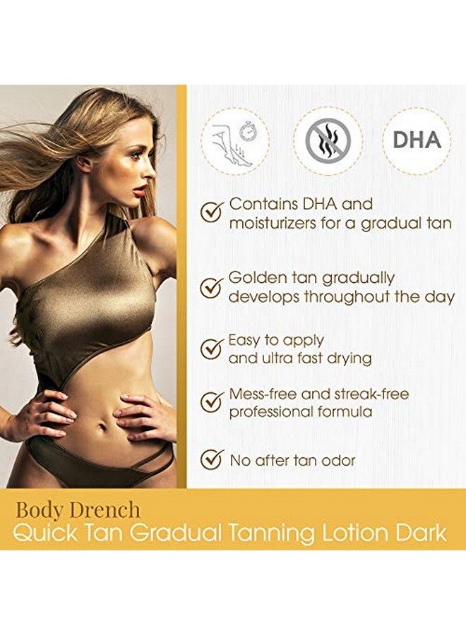 Body Drench Quick Tan Gradual Tanning/Bronzing Lotion Dark 8 Fl Oz - Image 5