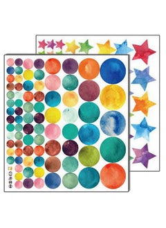 147 Count Multi Size Polka Wall Decals Peel And Stick Wall Stickers Rainbow Wall Decals For Kids Room Living Room Bedroom(Round And Star) - pzsku/ZB7C8FE392F1304A6D4C5Z/45/_/1719984381/1582b327-0fc3-475c-bdb7-62b2542c5415