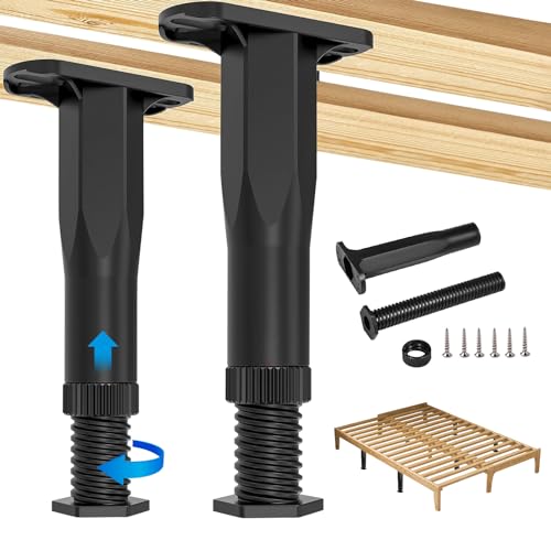 Donmnemb Donmnemb 2 Pcs Adjustable Height Center Support Leg for Bed Frame, Bed Support Legs Heavy Duty, Adjustable Furniture  - Image 2