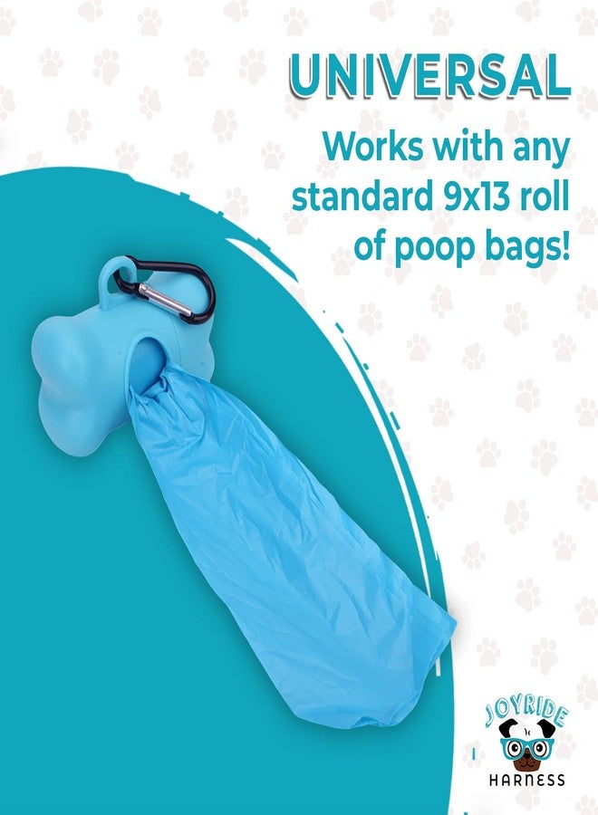Joyride Harness Poop Bag Dispenser - Additional Unscented Roll of Premium 9”x13” Poop Bags Included, Universal Fit, D-Clip Attaches to Leash or Harness, Clean, Convenient & Secure Poop Disposal System - Image 5