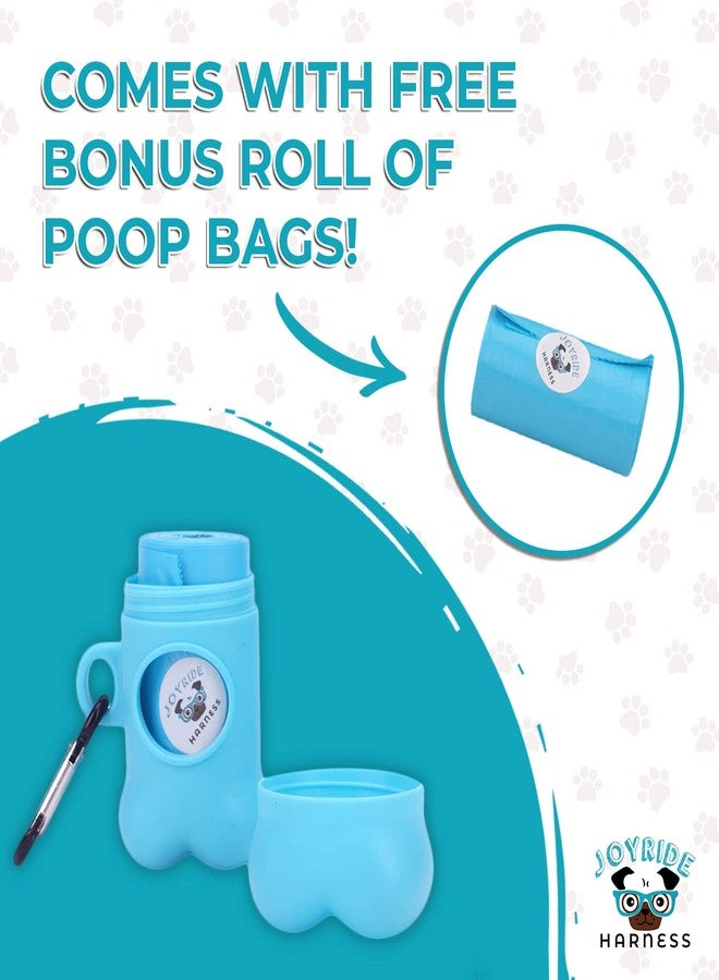 Joyride Harness Poop Bag Dispenser - Additional Unscented Roll of Premium 9”x13” Poop Bags Included, Universal Fit, D-Clip Attaches to Leash or Harness, Clean, Convenient & Secure Poop Disposal System - Image 3