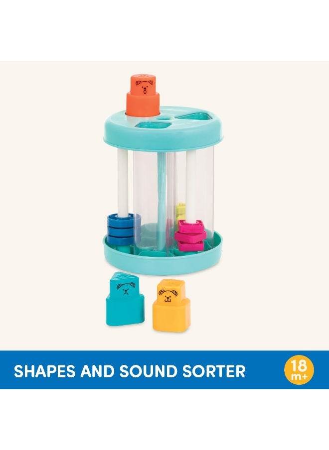 Shape Sorter Colorful Sorting Toy 3 Shapes & Sounds Educational Developmental For Toddlers 18 Months + And Sound