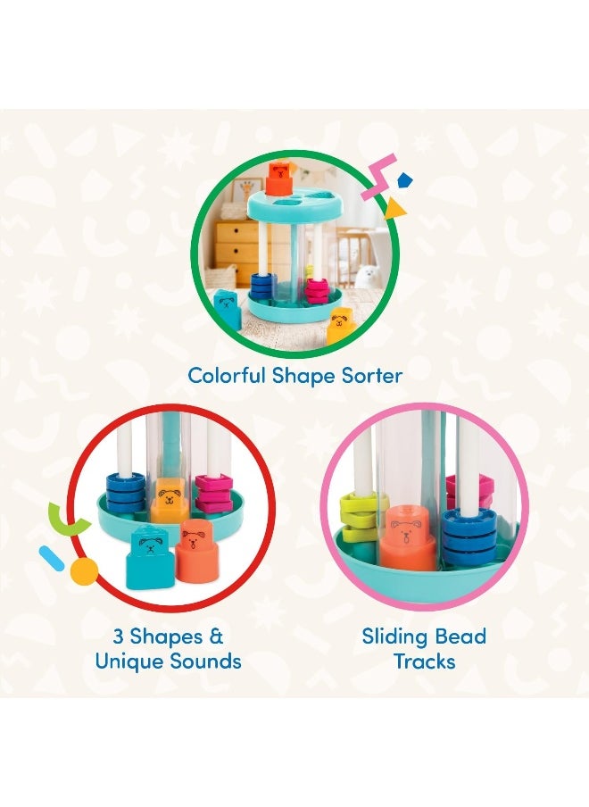 Shape Sorter Colorful Sorting Toy 3 Shapes & Sounds Educational Developmental For Toddlers 18 Months + And Sound