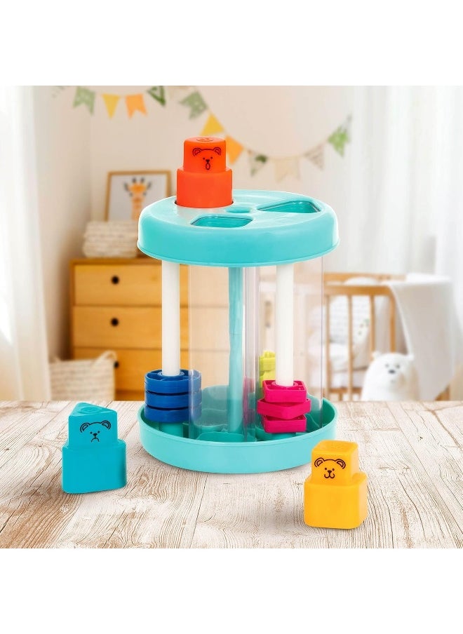 Shape Sorter Colorful Sorting Toy 3 Shapes & Sounds Educational Developmental For Toddlers 18 Months + And Sound