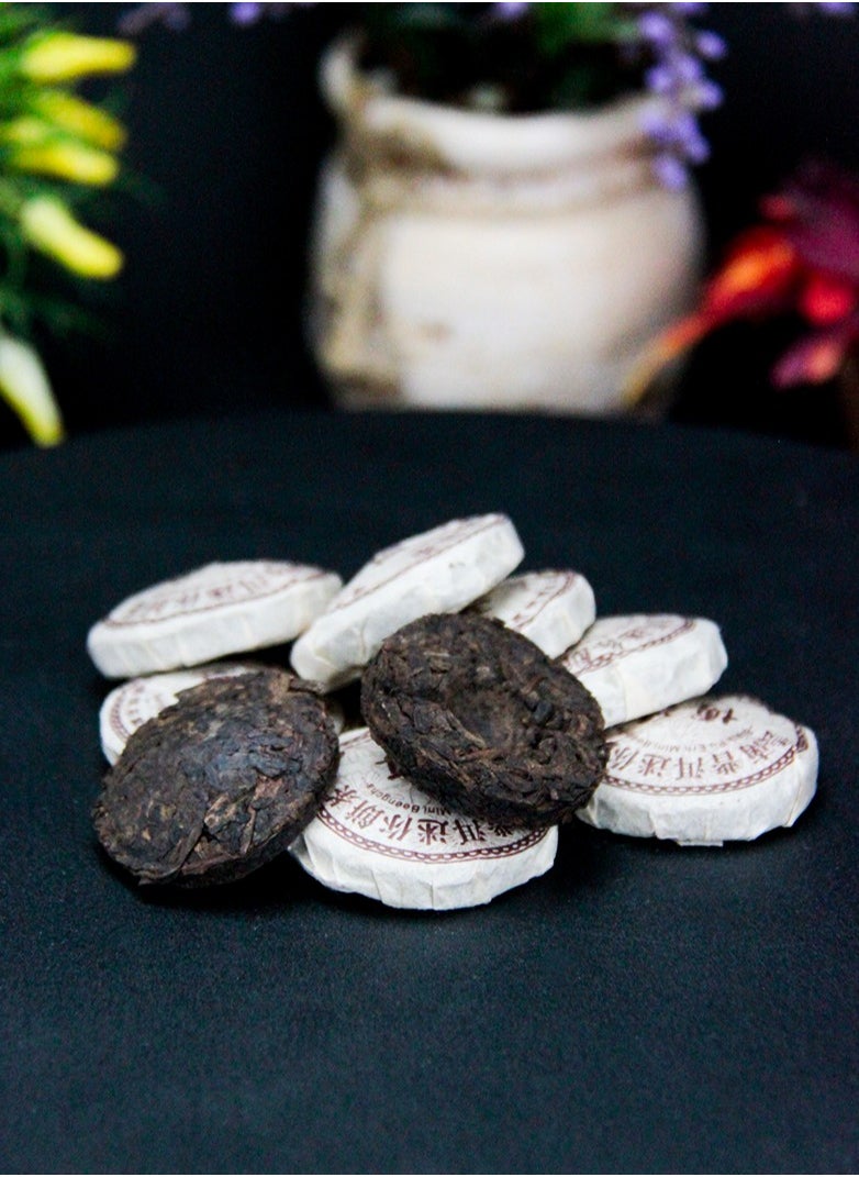 Organic Aromatic Dark Shu Puer Mini Beeng Cha in Pvc Strong Malty Loose Leaf Refreshing 75g