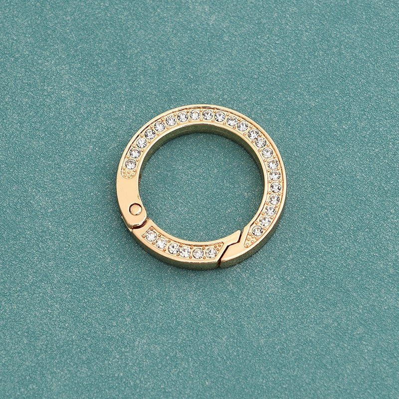 Anti-lost Number Plate Telephone Mobile Phone High-end Metal Ring Mans Car Keychain Womens Delicate Pendant Hanging Ornament Single diamond ring gold 