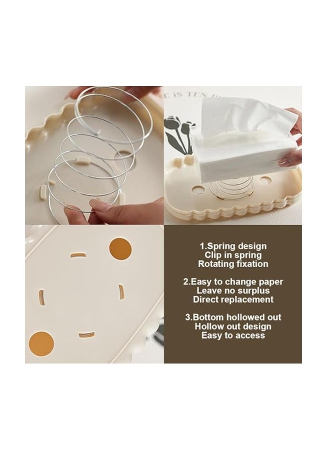 Generic Tissue Box, Desktop Decorative Shell Bag Shape Desktop Napkin Dispenser for Living Room  - Image 4