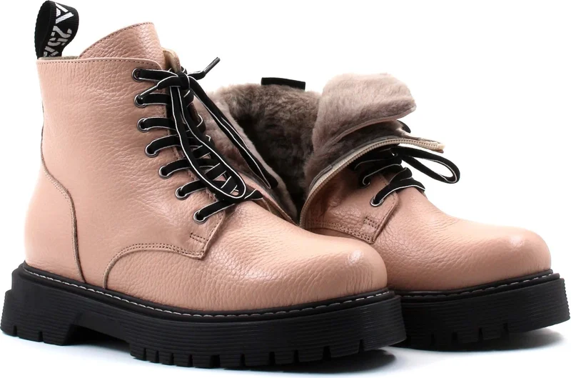 Fast Step Leather Fur Women's Classic Boots 916KZA3422