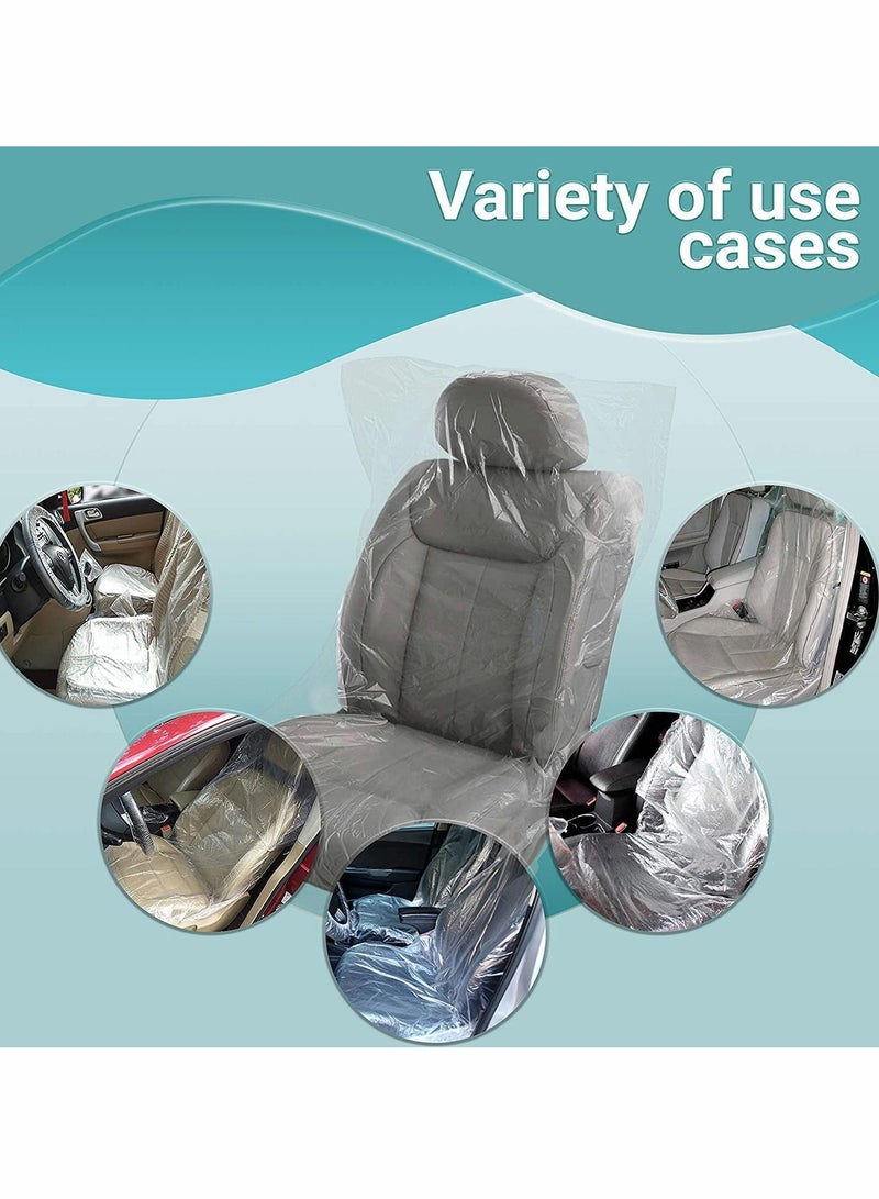 Excefore أغطية مقاعد للاستعمال مرة واحدة، 100 قطعة من أغطية المقاعد البلاستيكية العالمية للاستعمال مرة واحدة - Image 4