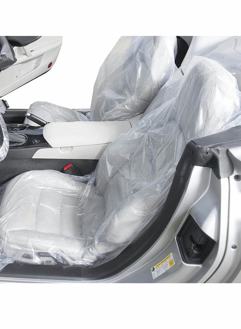 Excefore أغطية مقاعد للاستعمال مرة واحدة، 100 قطعة من أغطية المقاعد البلاستيكية العالمية للاستعمال مرة واحدة - Image 5