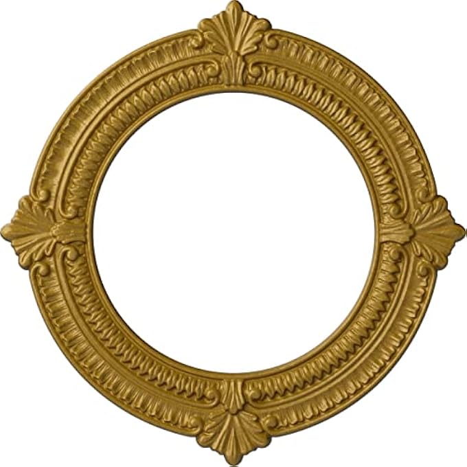 CM13BNPGS 13 1/8"OD X 8"ID X 5/8"P BENSON CEILING MEDALLION FITS CANOPIES UP TO 8", PHARAOH'S GOLD - Image 1