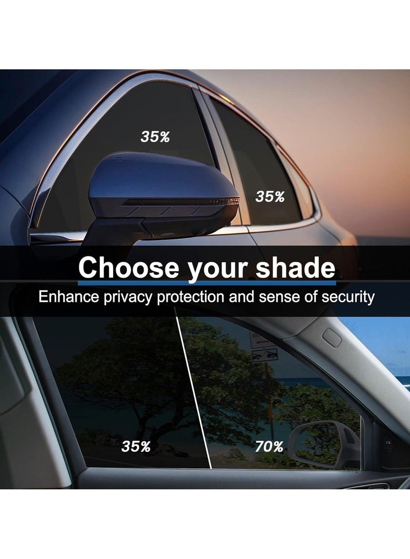 PHANTOM Nano Ceramic Car Window Tint Film 5 Seater 1 Piece  UV Protection Tint Roll 70% Front 35% Side 35% Rear Heat Control Glass Sticker Black Privacy Film Anti Glare Car Window Tint Roll Universal Fit Car Accessories - FM10080BOOO - Image 5
