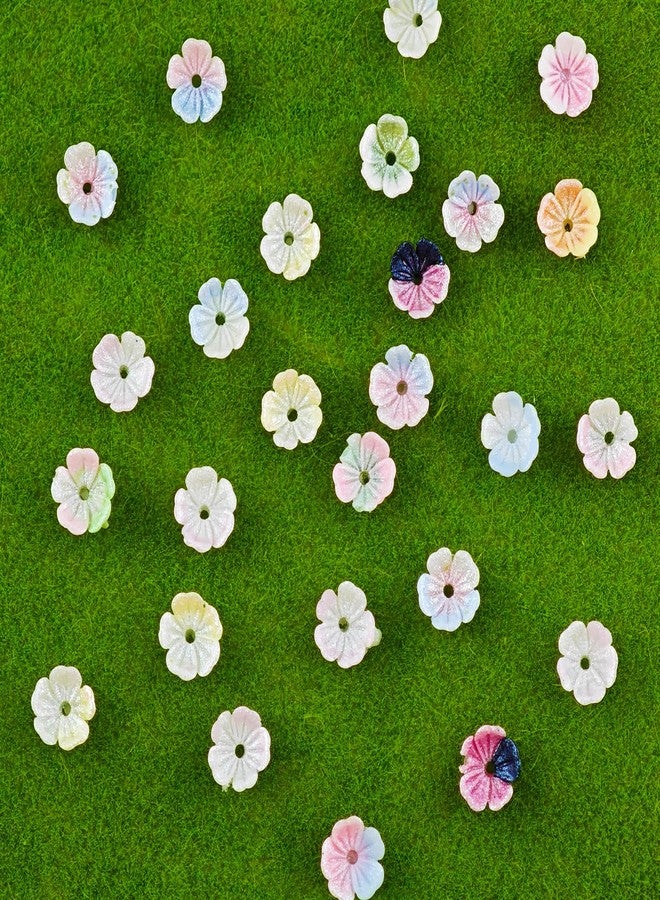 HOMICO 200 Pieces Tiny Cherry Blossom Decor for Dollhouse Mini Resin Decor for Crafts Tiny Things for Fairy Garden Micro Landscaping Decoration - Image 3