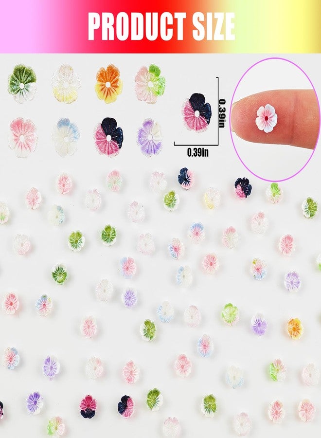 HOMICO 200 Pieces Tiny Cherry Blossom Decor for Dollhouse Mini Resin Decor for Crafts Tiny Things for Fairy Garden Micro Landscaping Decoration - Image 2