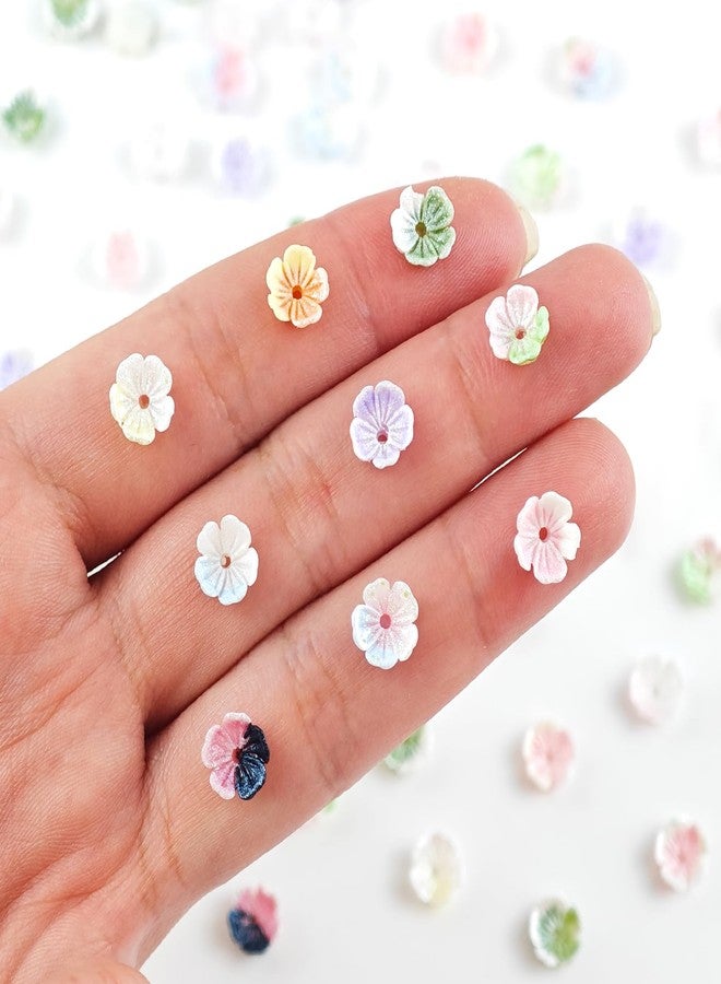 HOMICO 200 Pieces Tiny Cherry Blossom Decor for Dollhouse Mini Resin Decor for Crafts Tiny Things for Fairy Garden Micro Landscaping Decoration - Image 1