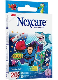 Nexcare Happy Kids Plasters Cool Assorted 20/Pack ( 3 packs)  - Image 4