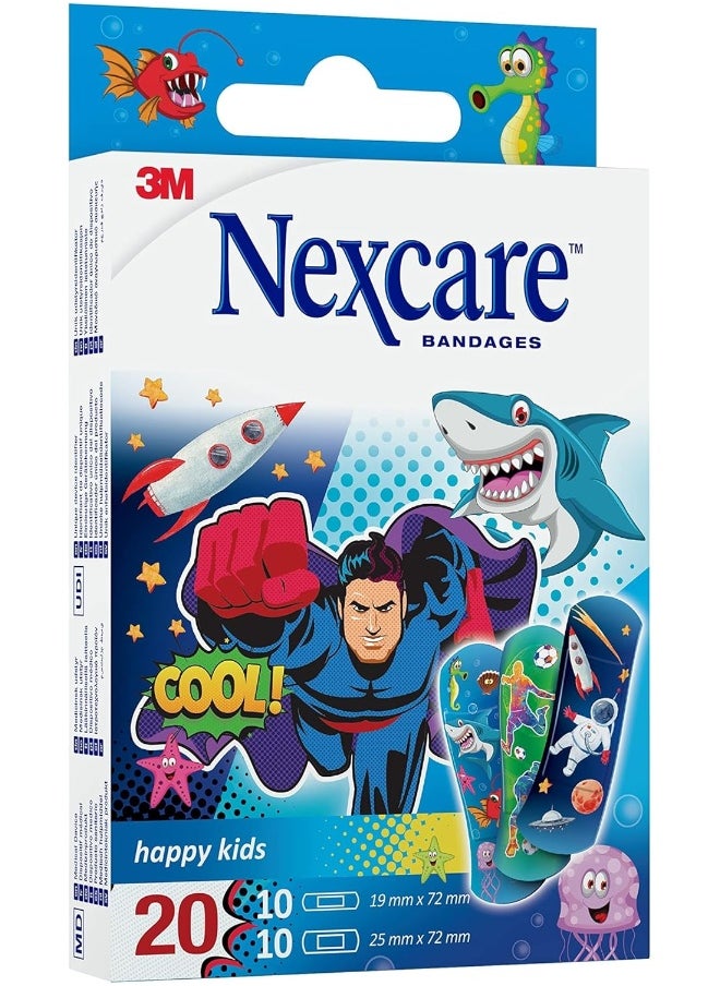 Nexcare Happy Kids Plasters Cool Assorted 20/Pack ( 3 packs)  - Image 4