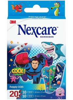 Nexcare Happy Kids Plasters Cool Assorted 20/Pack ( 3 packs)  - Image 1