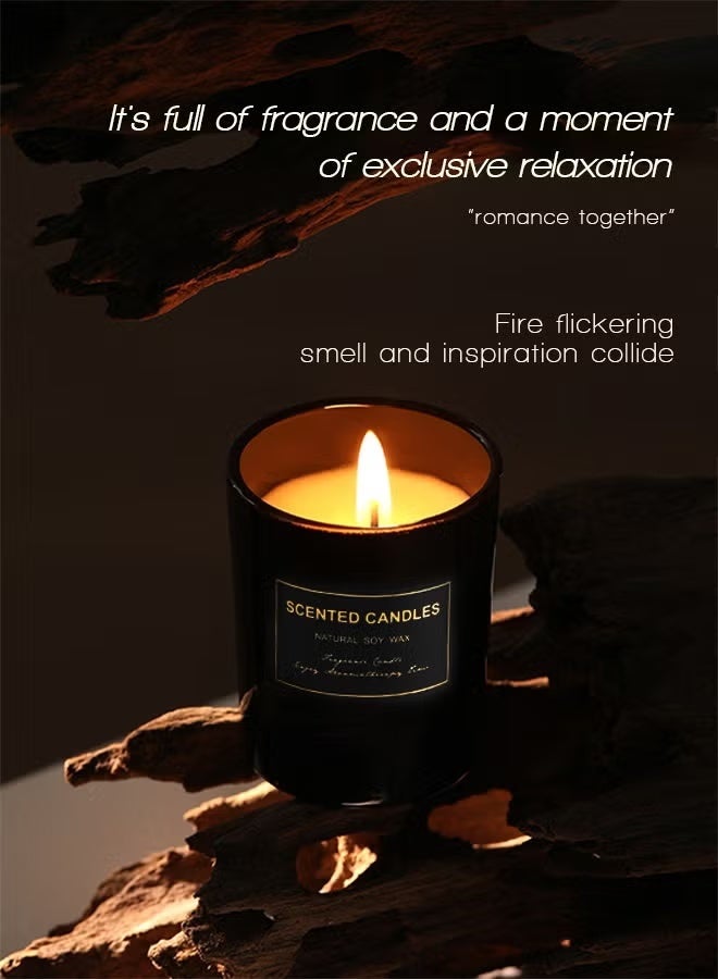 سينتد كاندلز مجموعة من 3 شموع معطرة، ثلاث شموع بروائح مختلفة، شموع برائحة الزهور، عطر قوي يدوم طويلاً، شموع هدايا - Image 3