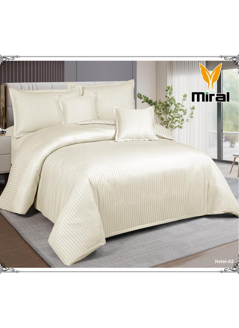 Miral Luxury Hotel Bedding Set – 4 Pieces | Twin XL Size | Soft Quilt, Full Round Sheet & 2 Elegant Pillow Covers 