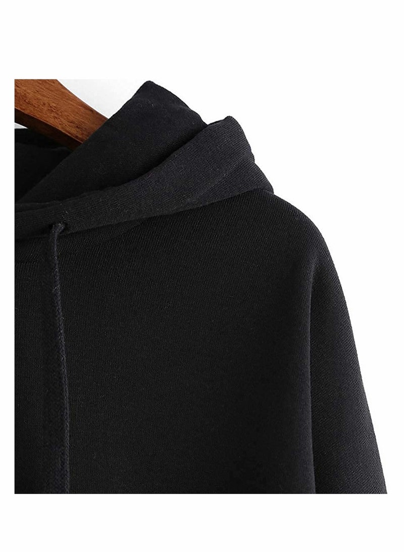 KASTWAVE Friends Hoodies for Women, Long Sleeve Drawstring Fleece Letters Print Hooded(Black,M) - Image 4