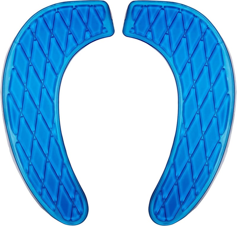 Kindax Gel Toilet Seat Cushion Portable and Washable Toilet Seat Cover Universal with Self-Adesive Design(Blue) - Image 1