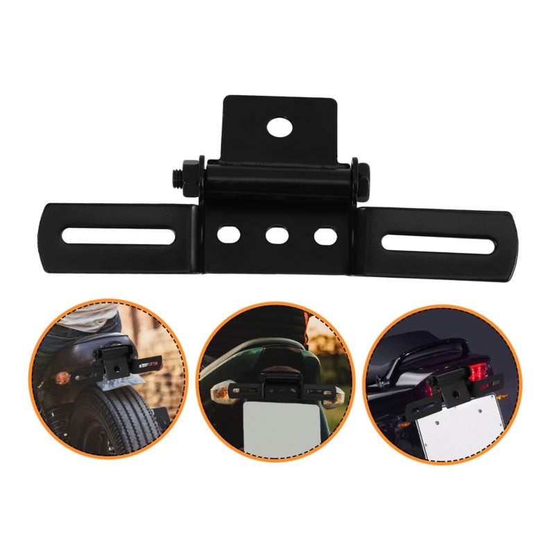 Vintage Motorcycle Tail Light Mount Bracket Holder License Plate Mounting Kit - Image 4
