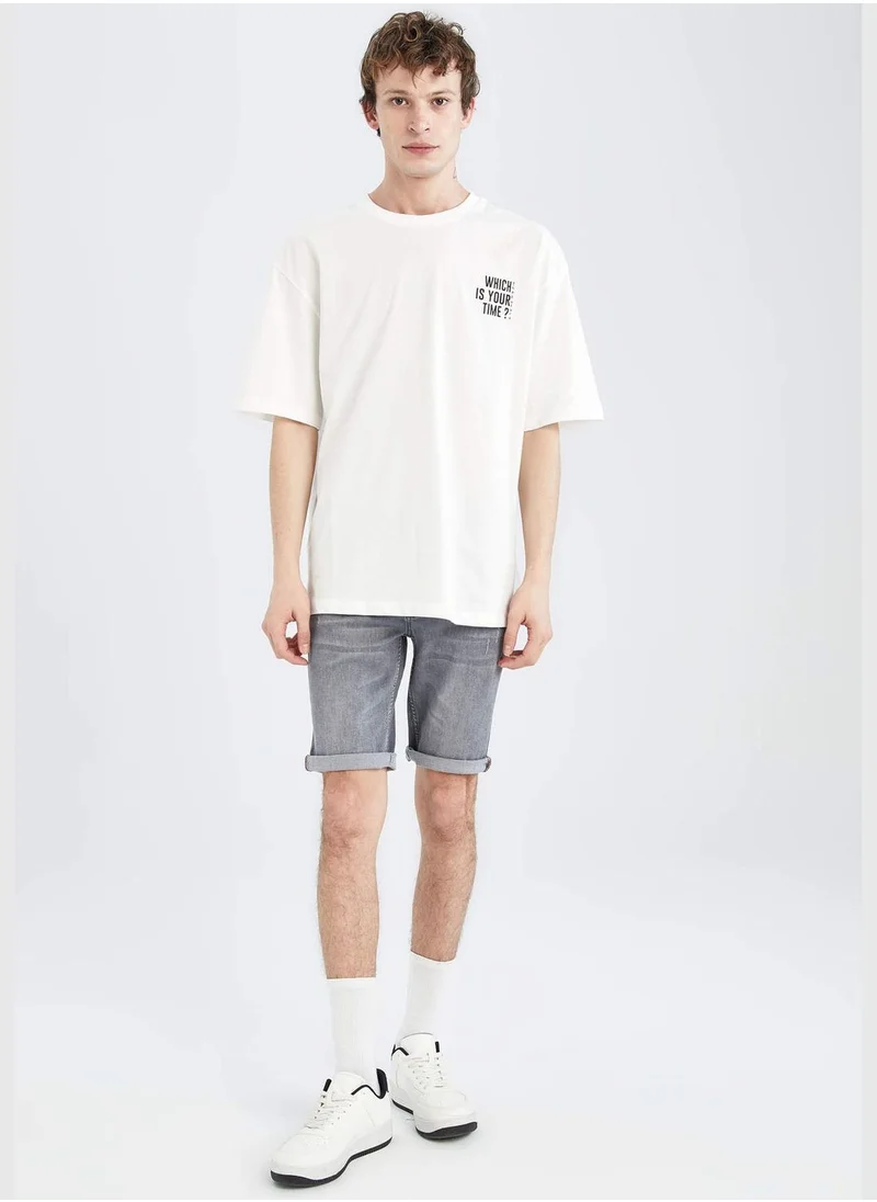 DeFacto Man Oversize Fit Crew Neck Short Sleeve T-Shirt