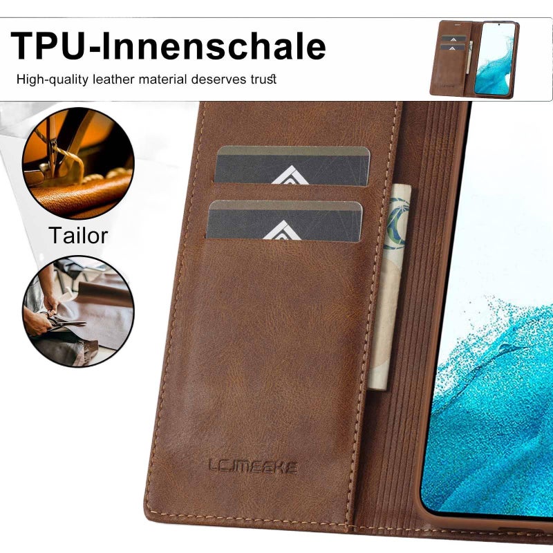 Drop Protection TPU for Samsung Galaxy A53 with Card Holder and Kickstand and Strong Magnetic in Black for Desk Setup - Image 3