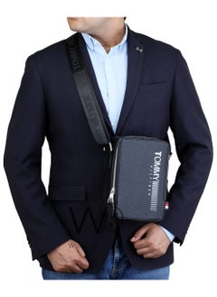 Tommy Hilfiger Plus Tommy Hilfiger Leather Crossbody Messenger Black Bag For Men  - Image 2