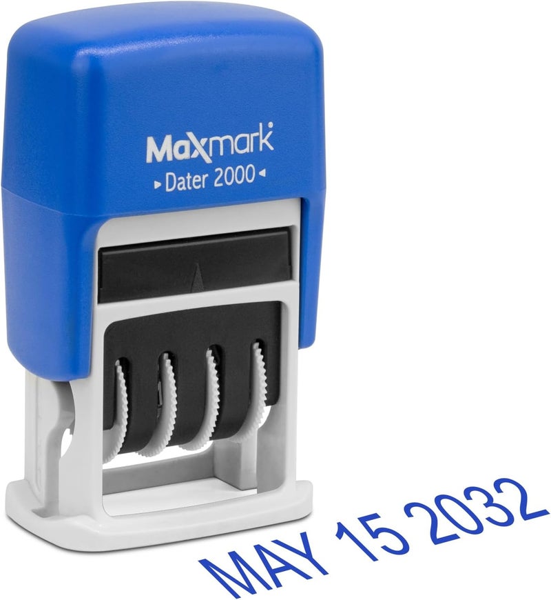 ماكس مارك MaxMark 2000، ختم تاريخ يعمل بنفسه – لون أزرق - Image 1
