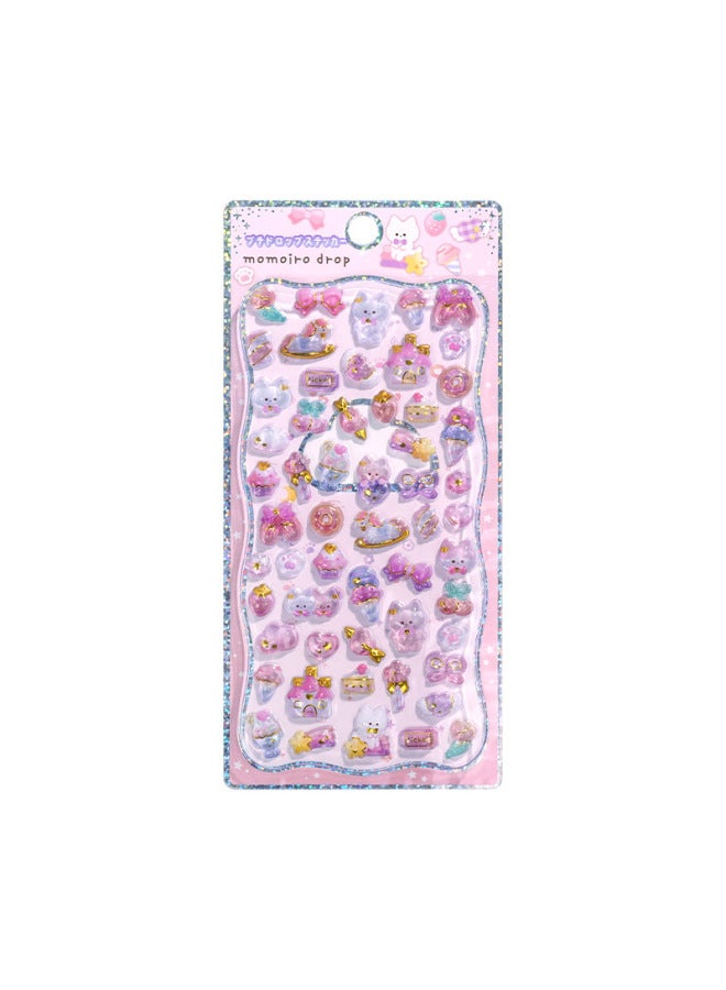 Flash Hot Shimmer Stickers 3d Relief Stickers Solid Children's Cartoon Animal Crystal Phone Case Decorations - Image 1